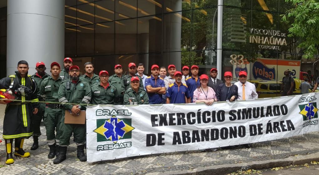 Condomínio Visconde de Inhaúma Corporate em Simulado do Plano de Emergência com o Brasil Resgate